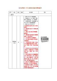 无为洪巷三中心厨房设备采购清单