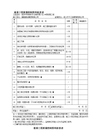 桩基工程质量控制核查表