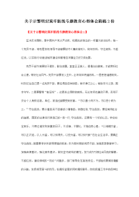 关于示警明纪筑牢防线专题教育心得体会简稿份