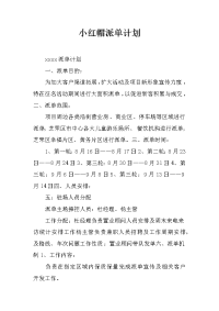小红帽派单计划