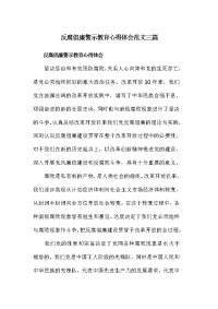 反腐倡廉警示教育心得体会范文三篇