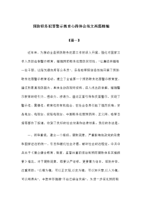 预防职务犯罪警示教育心得体会范文两篇精编