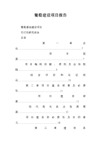 葡萄建设项目报告