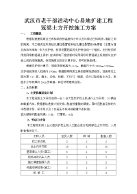 某地扩建工程冠梁土方开挖施工方案