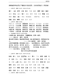 苏教版四年级语文下册生字词及成语、古诗谚语练习（无答案）设计