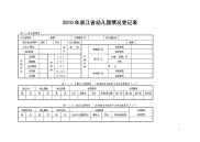 2010年浙江幼儿园情况登记表