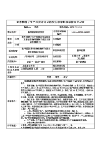 农作物种子生产经营许可证核发行政审批事项登记表