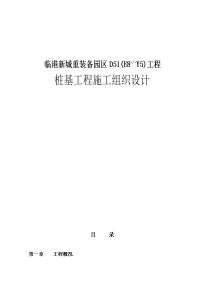 临港新城重装备园区d51(e8∽y5)工程桩基工程施工组织设计