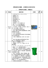 采购清单及规格、参数要求及商务要求