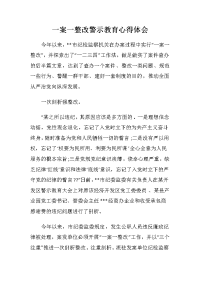 一案一整改警示教育心得体会 (2)