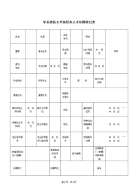 华东政法大学高层次人才应聘登记表