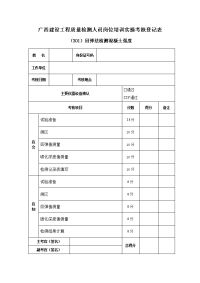 广西建设工程质量检测人员岗位培训实操考核登记表.doc