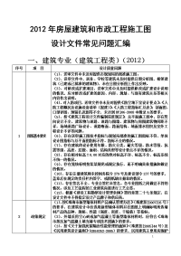 2012年房屋建筑和市政工程施工图设计文件常见问题汇编.doc