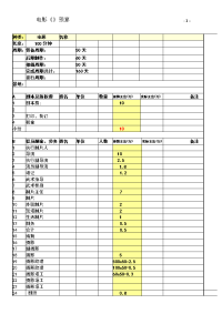 《电影预算表》word版