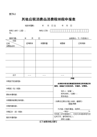 其他应税消费品消费税纳税申报表