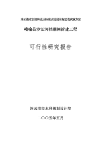 沙汪河闸有关的初步设计报告