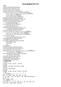 英语音标对应的26个字母