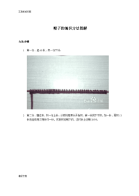帽子地编织方法现用图解