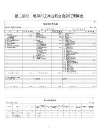 恩平工商业联合会部门预算表