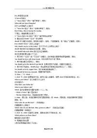 人教版初二英语语法知识要点