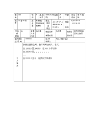 武汉大学入党积极分子培养考察登记表(模板)