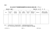 转发潍坊市纪委关于严禁党员干部违规兼职取酬及私自从事赢利性活动登记表(个人)