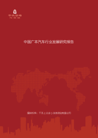 中国广本汽车行业发展研究报告
