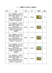 碳烤空心积木产品清单