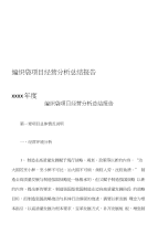编织袋项目经营分析总结报告