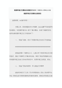 校园环境卫生整治自查报告与教师三项教育心得体会合集