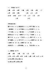 小学拼音学习大全（各版本通用）