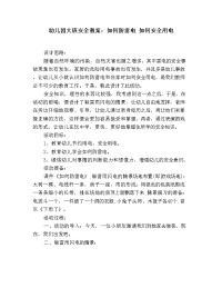 幼儿园大班安全教案：如何防雷电 如何安全用电