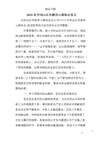2015年井冈山红色教育心得体会范文