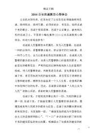 2016公安忠诚教育心得体会