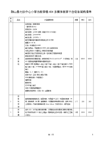 阳山县七拱中心小学西教学楼404多媒体教学平台设备采购清单