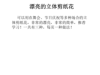 漂亮的立体剪纸花1