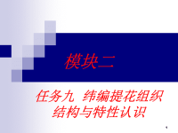 任务九提花组织与圆机编织工艺