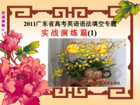 2011年广东省高考英语语法填空专题实战演练