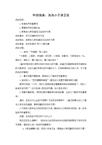 中班健康教案洗洗小手讲卫生