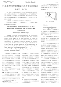 桩基工程引发的环境问题及其防治技术