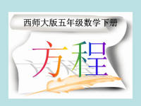 西师大版五年级下学期数学《方程课件PPT》公开课优秀课件