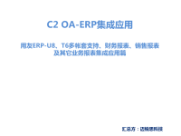 财务报表、销售报表及其它管理报表用友ERP-U8集成方案