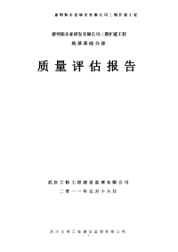 监理康明斯二期扩建工程地基基础质量评估报告