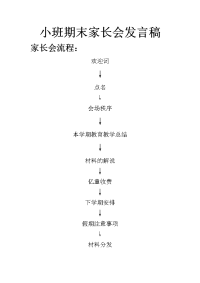 小班期末家长会发言稿08281