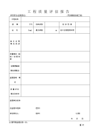 (市政)工程质量评估报告