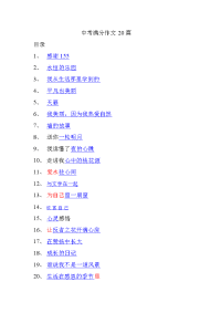 中考满分作文20篇