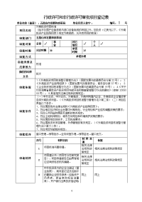 行政许可和非行政许可审批项目登记表