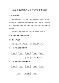 食品用编织袋产品生产许可审查细则