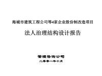 某市建筑工程公司等4家企业股份制改造项目报告