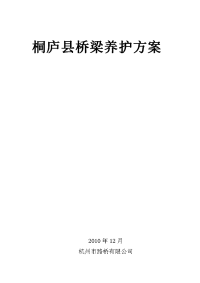 杭州市桐庐县桥梁养护方案